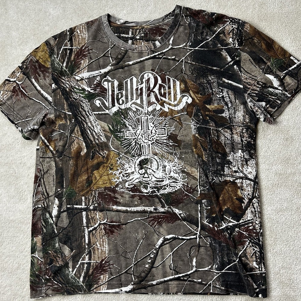 Jelly Roll TShirt Adult XL Realtree Camo Short Sleeve 2023 Concert Tee Band